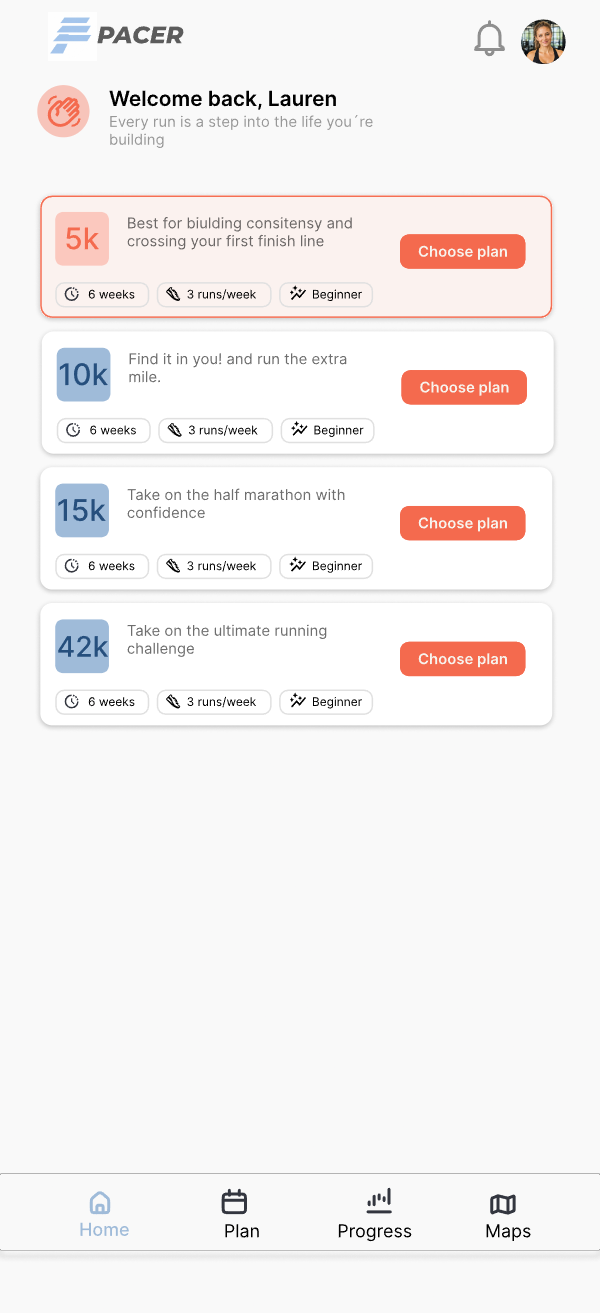 PACER mobile — choose your plan