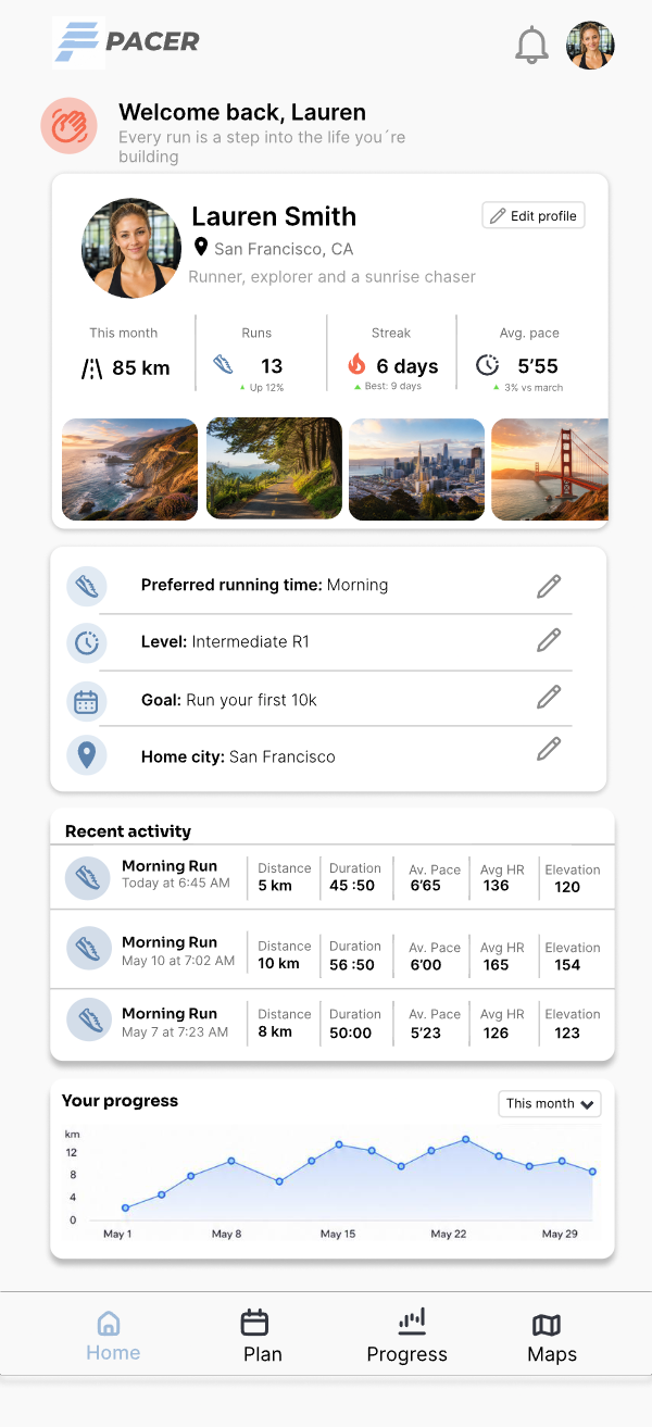 PACER mobile — profile